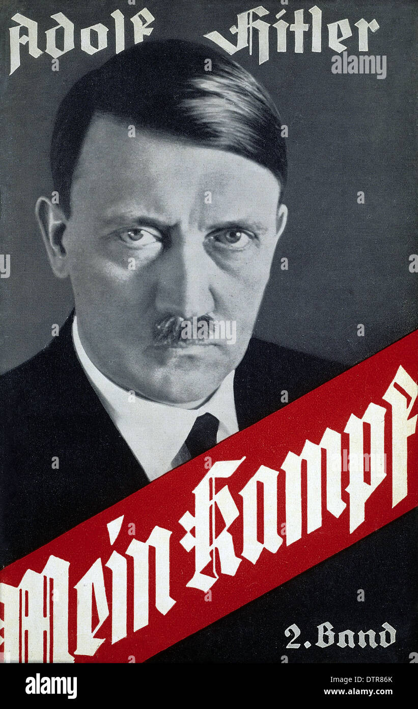 Couvrir de Mein Kampf manifeste allemand autobiographique par leader nazi Adolf Hitler Banque D'Images