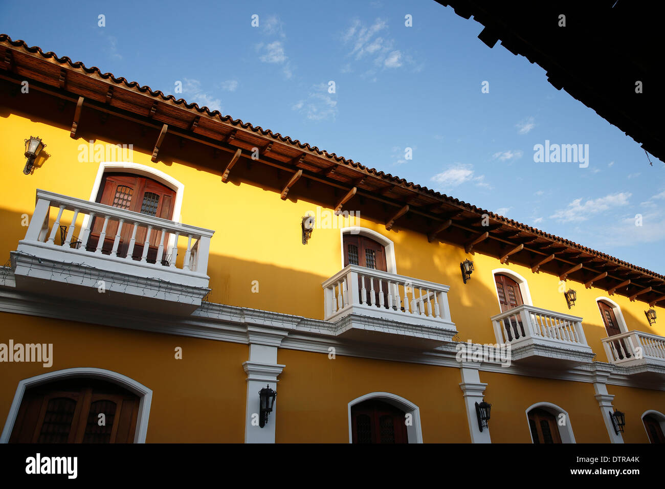 Bâtiment colonial restauré, Granada Nicaragua Banque D'Images