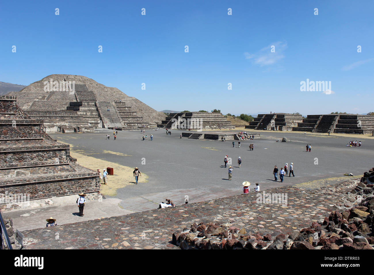 Pyramide de la lune, complexe de pyramides, Teotihuacan Teotihuacan, Mexique - Cœur de site Banque D'Images