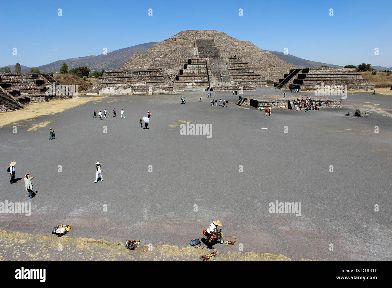 Pyramide de la lune, complexe de pyramides, Teotihuacan Mexique - Cœur de site Banque D'Images