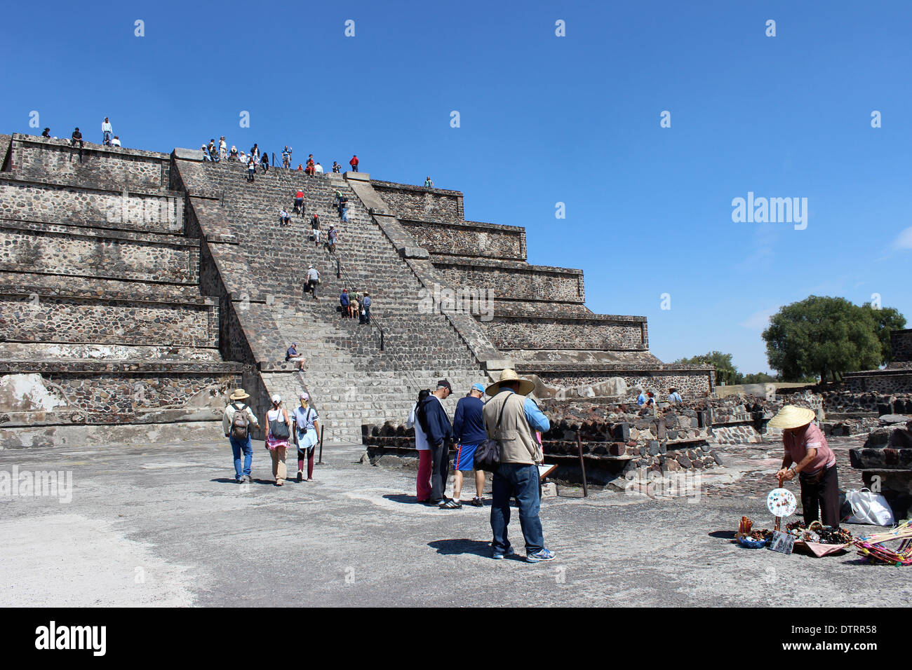 Étapes de la première partie de la Lune, pyramide Pyramides de Teotihuacan, Mexique - civilisation aztèque Banque D'Images