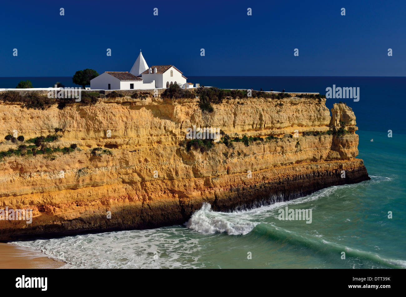 Le Portugal, l'Algarve : voir le petit sanctuaire de Nossa Senhora da Rocha Banque D'Images