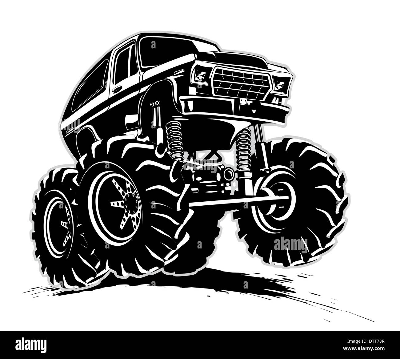 Cartoon Monster Truck Banque D'Images