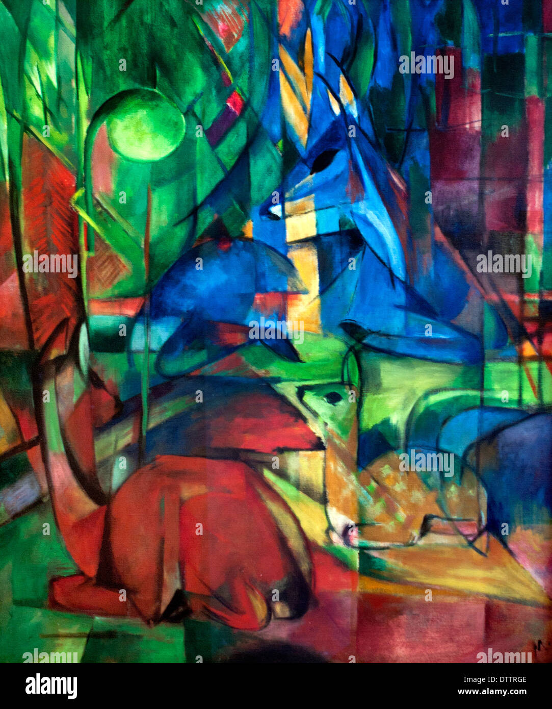 Rehe im Walde II - chevreuil dans la forêt 1914 Franz Marc 1880-1916 Allemagne Allemagne Banque D'Images