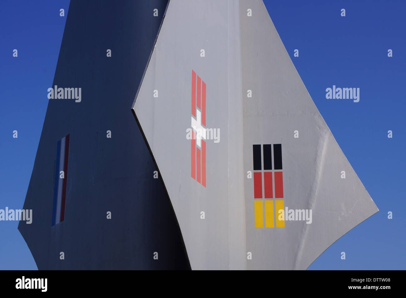 Triangle des frontières,Basel, Suisse Banque D'Images