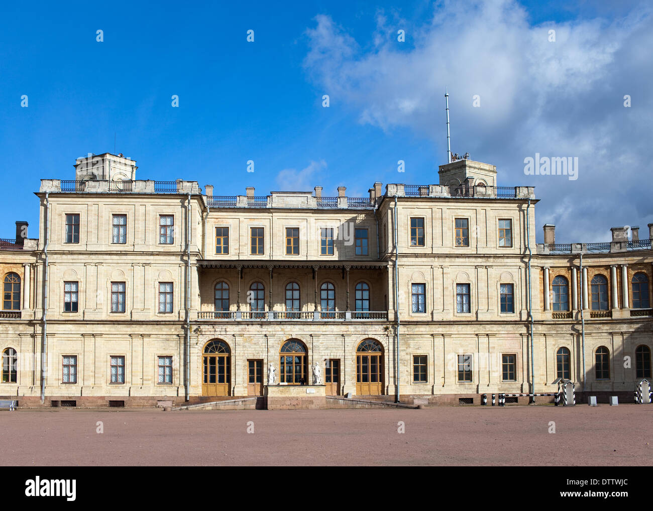 Russie,Gatchina, parade-sol avant palace Banque D'Images