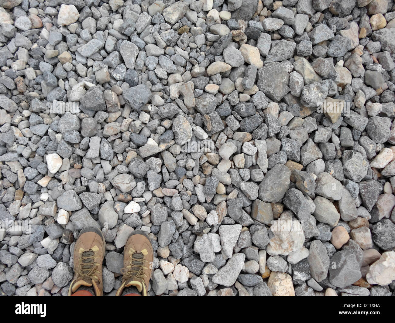 Chaussures de randonnée sur les voyages et au travail Banque D'Images