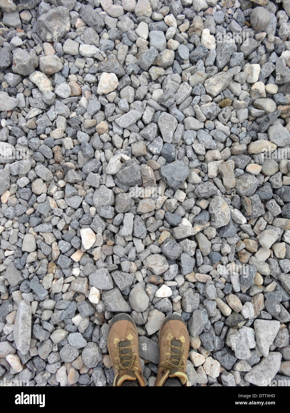 Chaussures de randonnée sur les voyages et au travail Banque D'Images