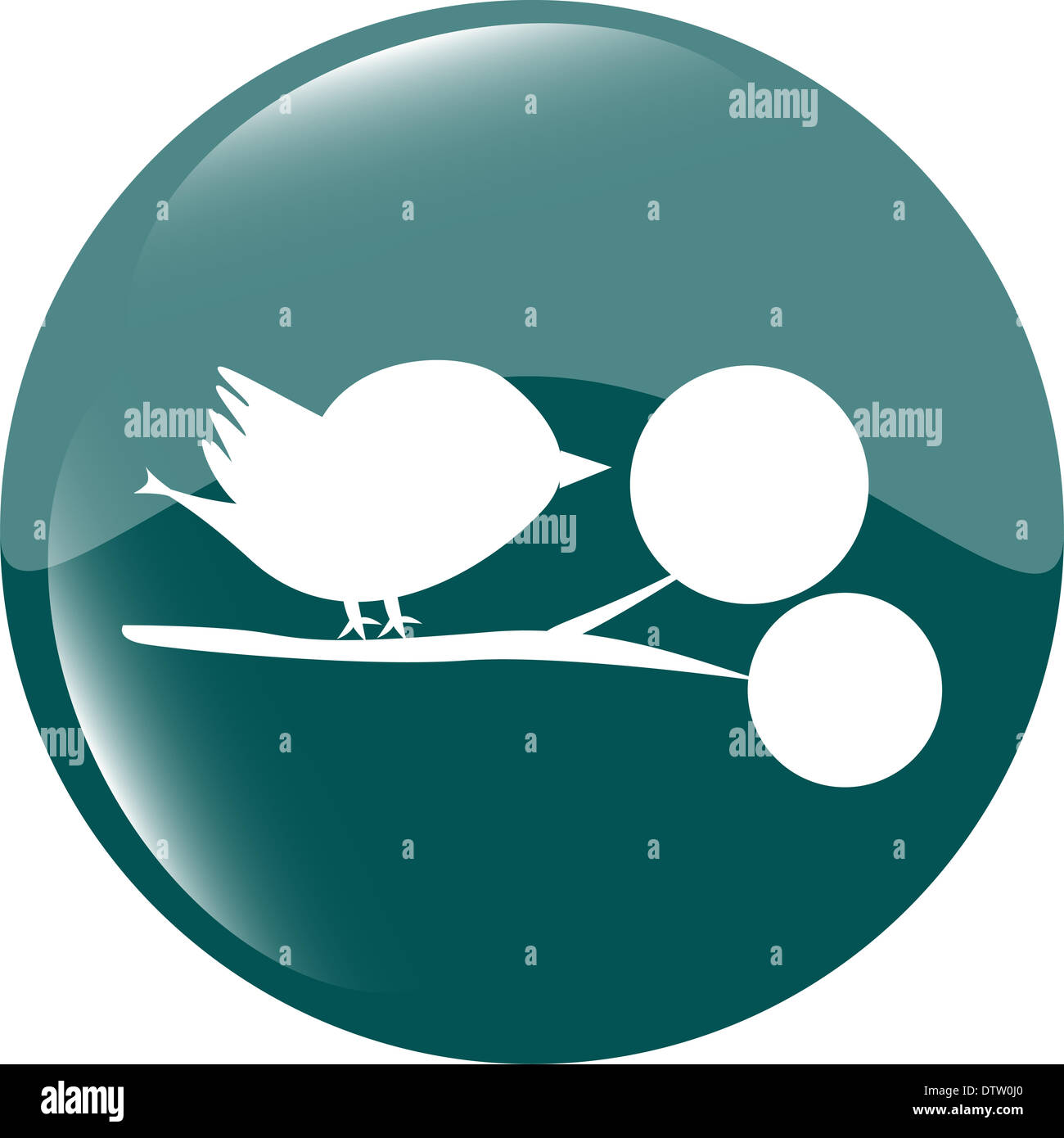 Brillant d'oiseaux icônes web, bouton app Banque D'Images