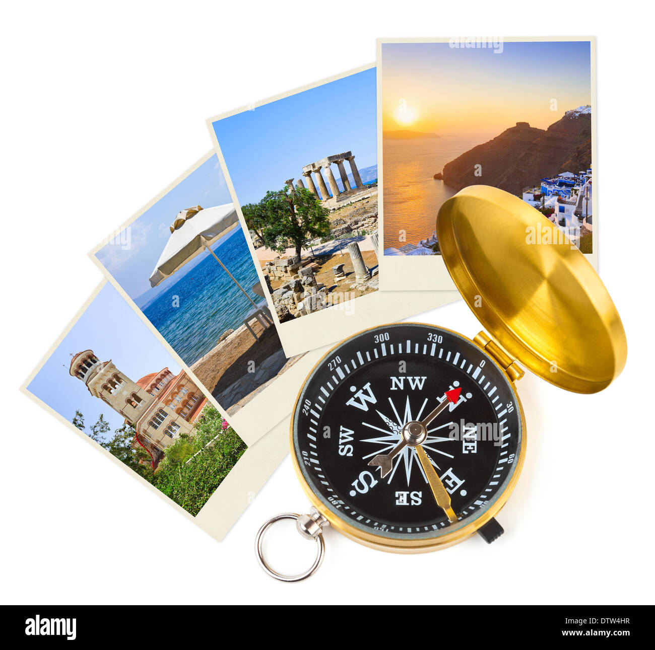 Photos de la Grèce et de la boussole Banque D'Images