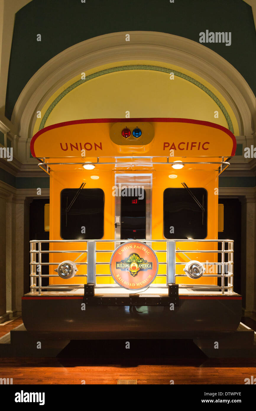 USA (Iowa), Council Bluffs, Union Pacific Railroad Museum interior Banque D'Images