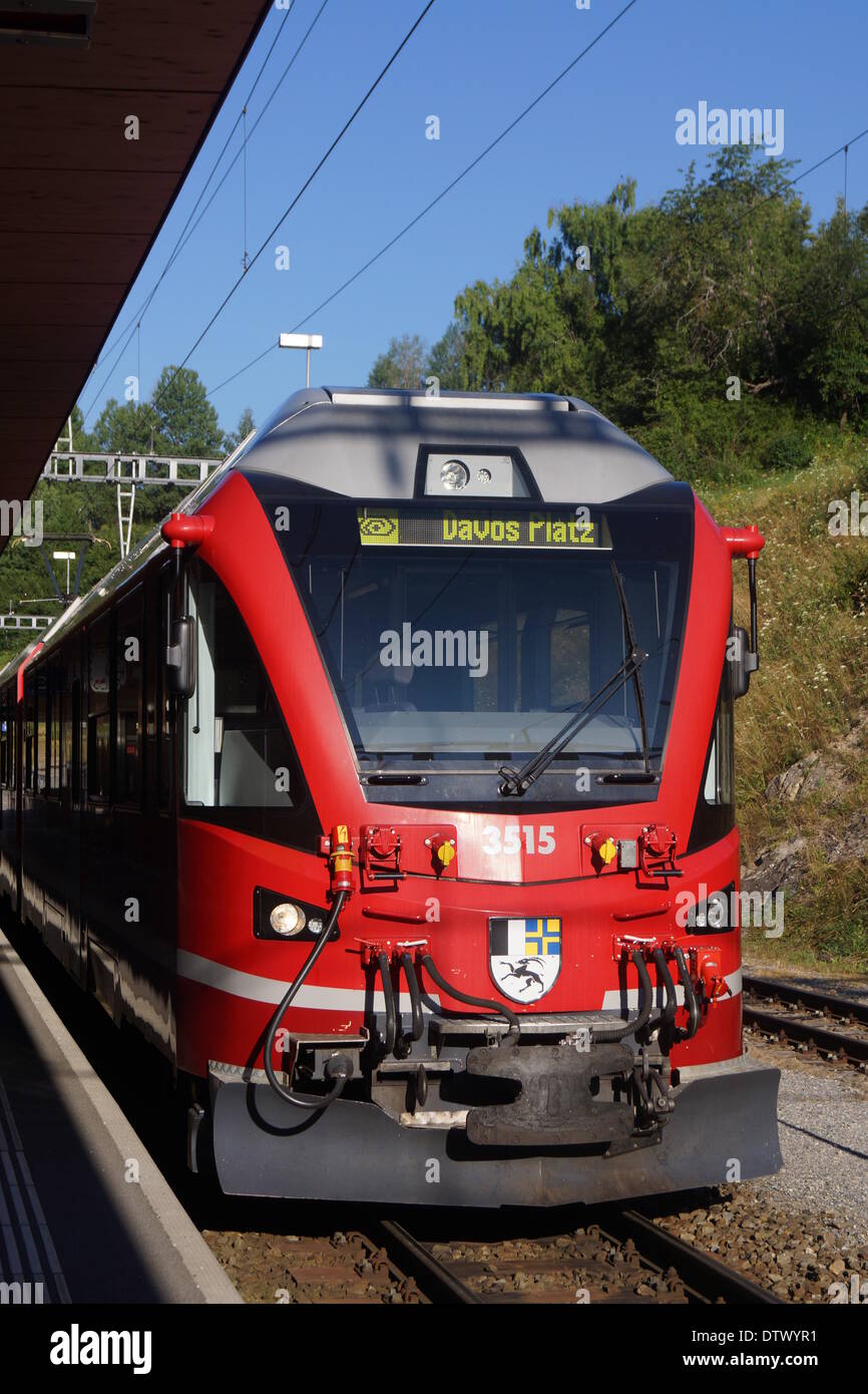 Train pour Davos, Suisse Banque D'Images