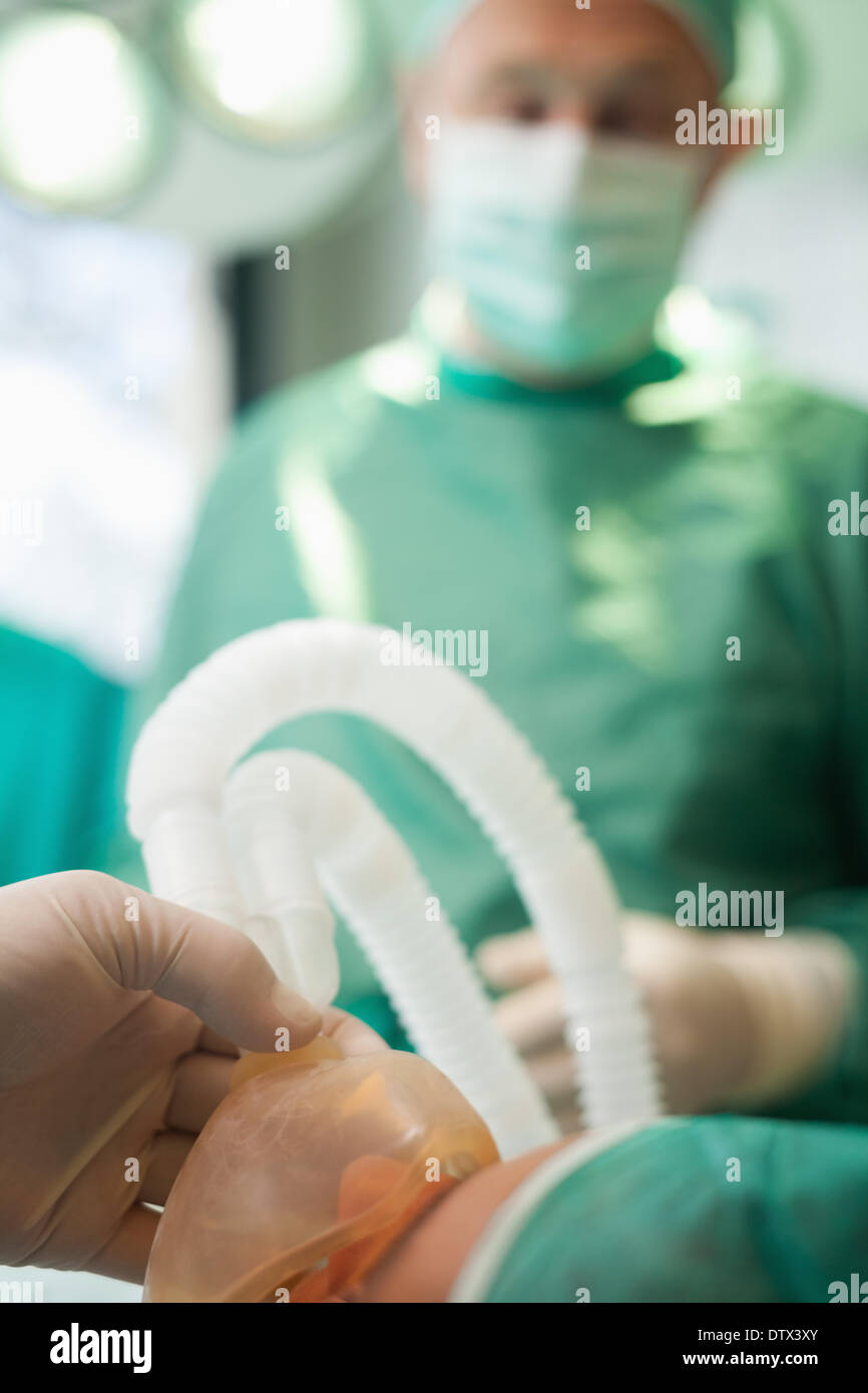 L'envoi du patient endormi pour une opération Banque D'Images