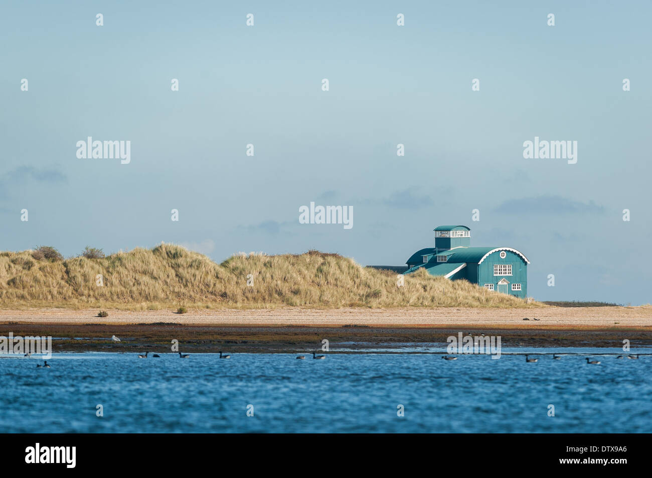 L'ancienne station de sauvetage, Blakeney Point, Norfolk. Banque D'Images