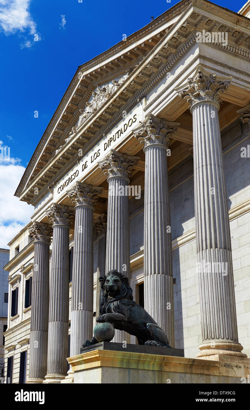 Congrès des députés espagnol à Madrid Banque D'Images