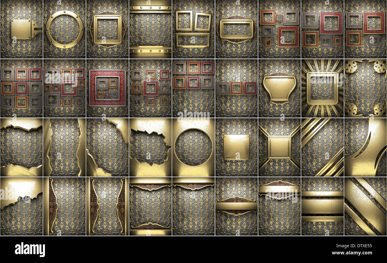 Jeu de fond d'or Banque D'Images