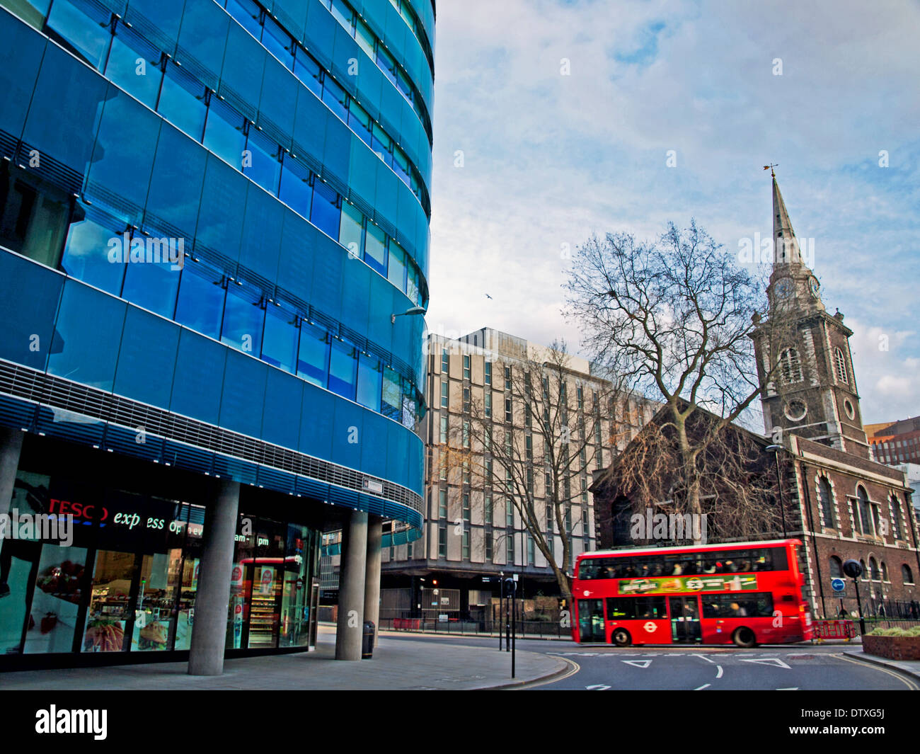 Le bâtiment, 138 St Botolph Aldgate, Houndsditch, City of London, Londres, Angleterre, Royaume-Uni Banque D'Images