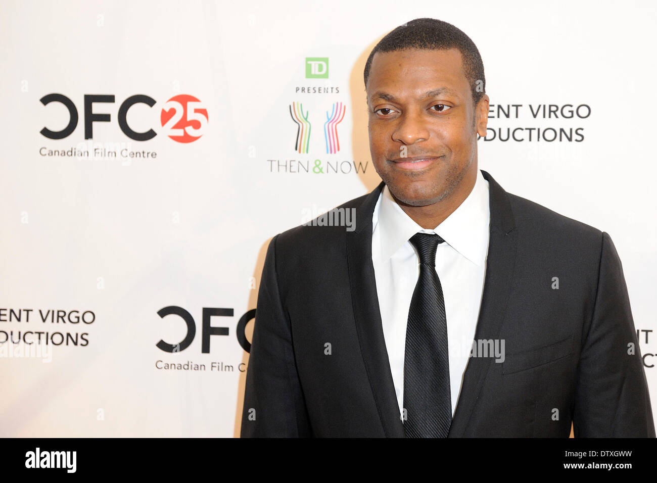 Toronto, Canada. 24 févr. 2014. Dans la célébration du Mois de l'histoire des Noirs, les PPC présente une soirée hommage à Chris Tucker au Cineplex Odeon Varsity et VIP Cinemas. Chris Tucker tapis rouge l'arrivée. Credit : EXImages/Alamy Live News Banque D'Images