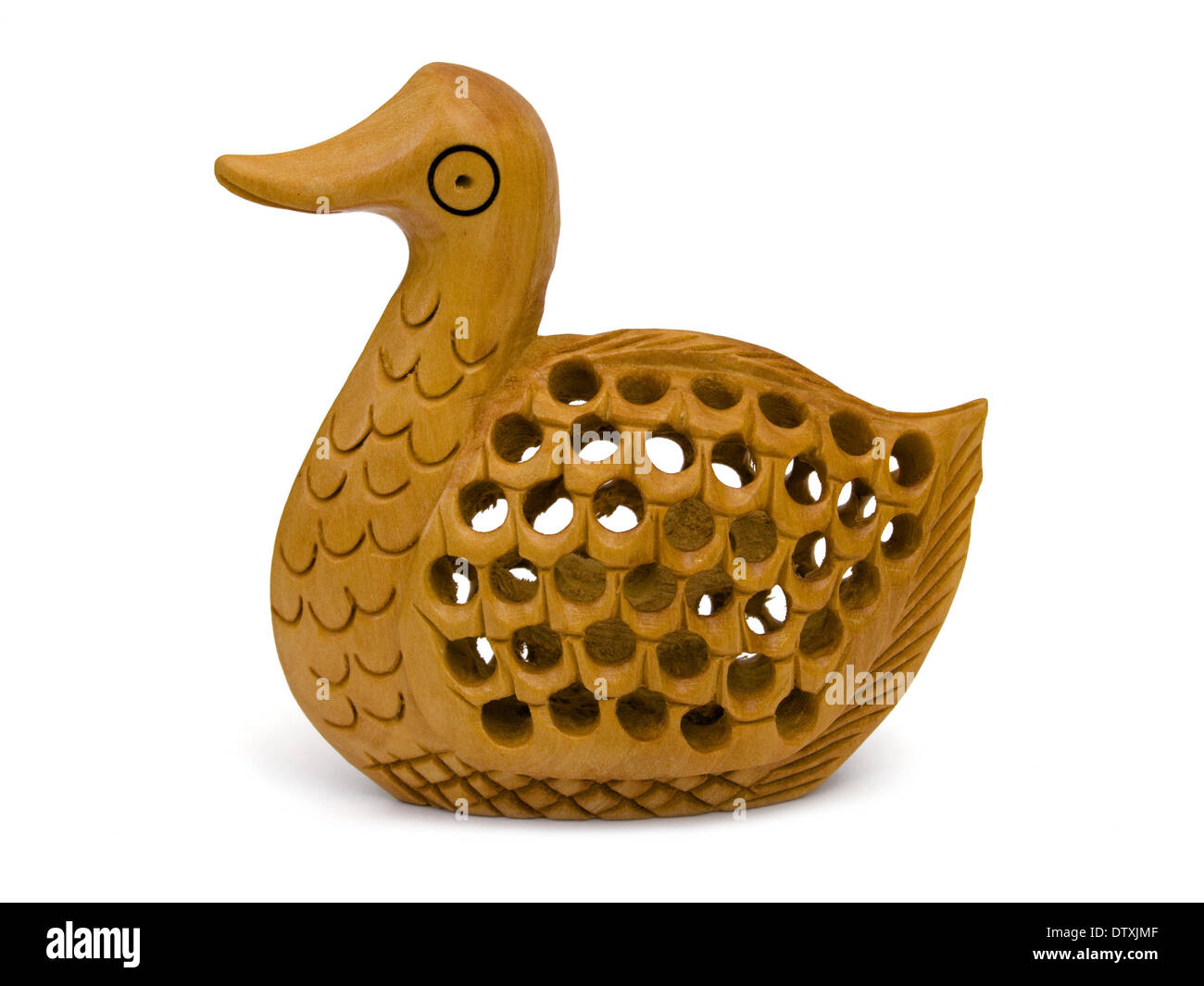 CVHOMEDECO. Primitives Figurine de canard en bois peint à la main