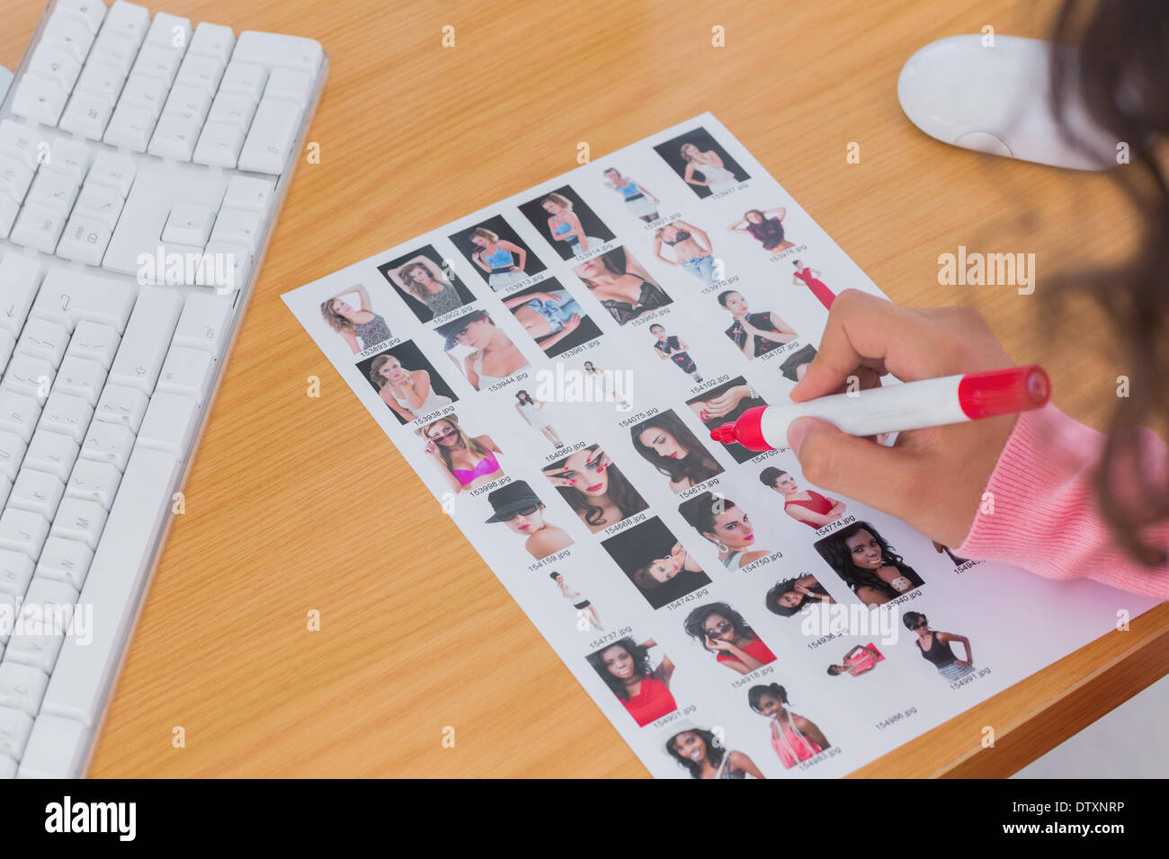 Passage de planche-contact en cours d'édition Banque D'Images