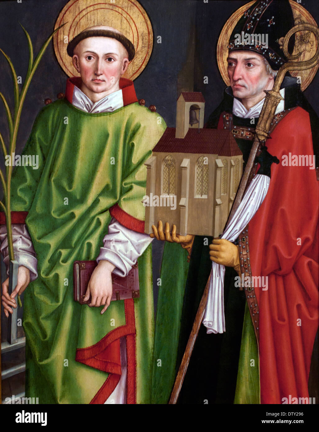 Fleuve Saint-Laurent et Wolfgang - Die Heiligen Laurentius und Wolfgang 1490 Bartholomäus Zeitblom Bartholomew - 1460 - Allemand 1522 Banque D'Images