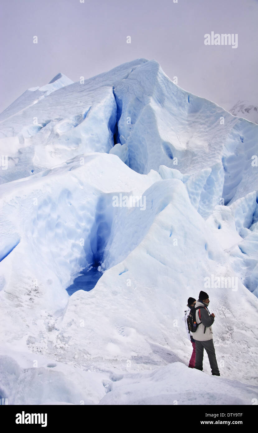 Le glacier Perito Moreno, El Calafate, Argentine Banque D'Images