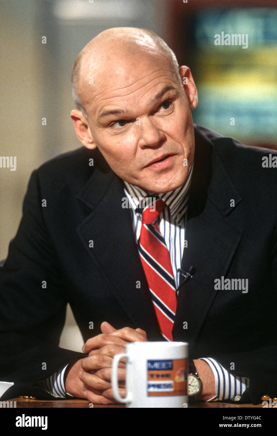 James Carville commentateur politique sur NBC's show Rencontrez la presse 1 mars 1998 à Washington, DC. Banque D'Images