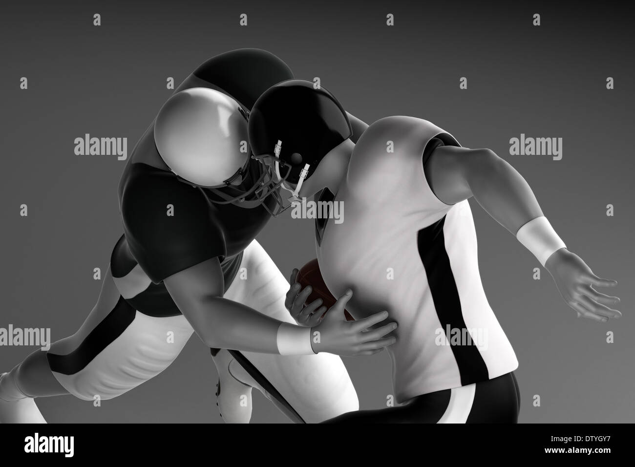 Collision de football Banque D'Images