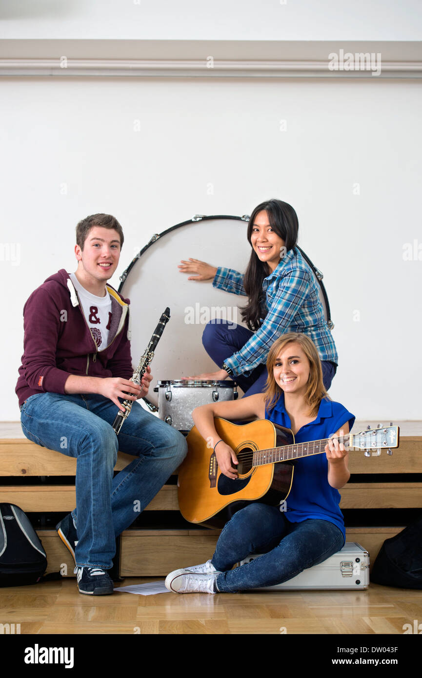 Les étudiants en musique à l'Université de Birmingham, UK Banque D'Images
