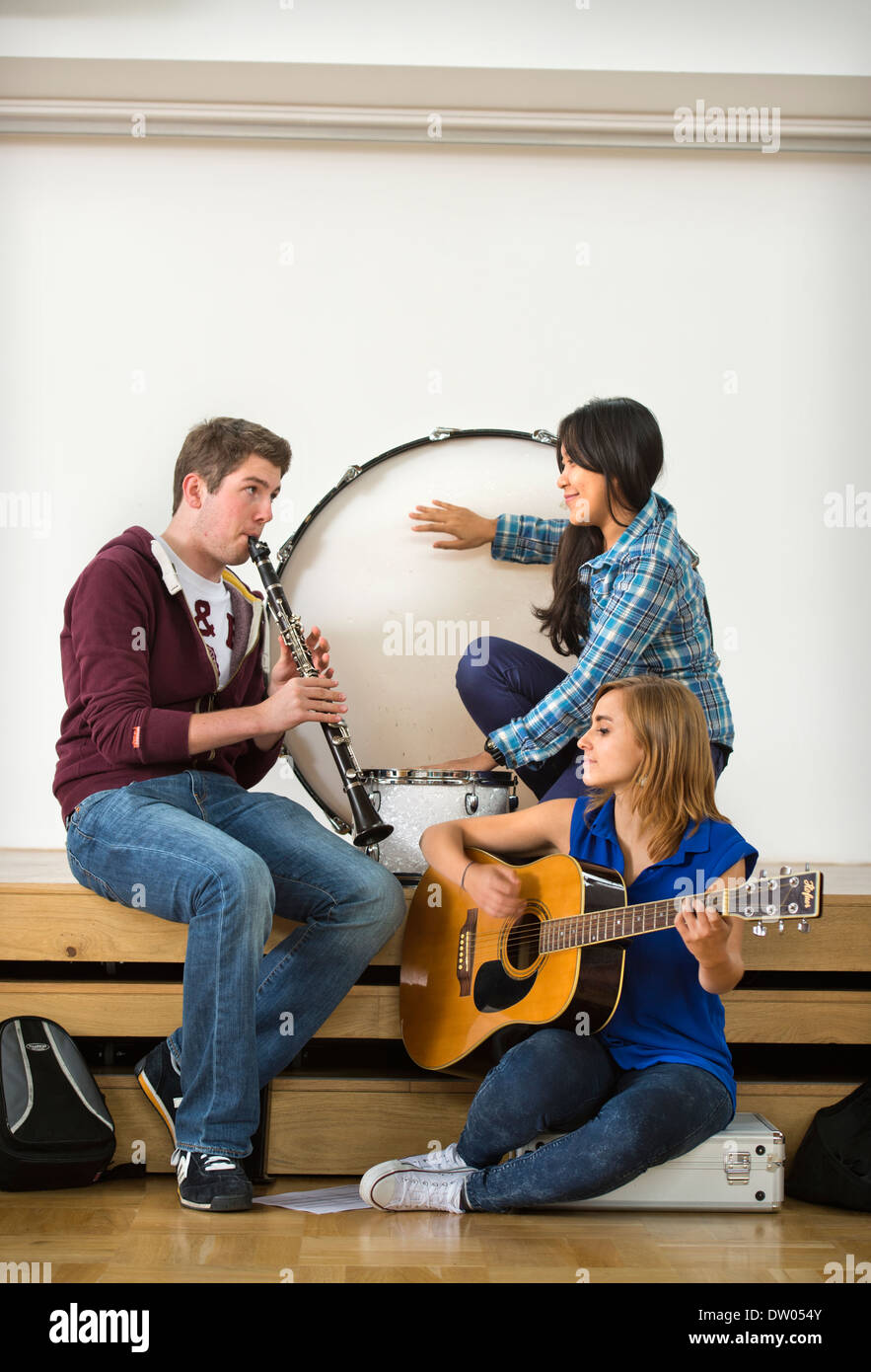 Les étudiants en musique à l'Université de Birmingham, UK Banque D'Images