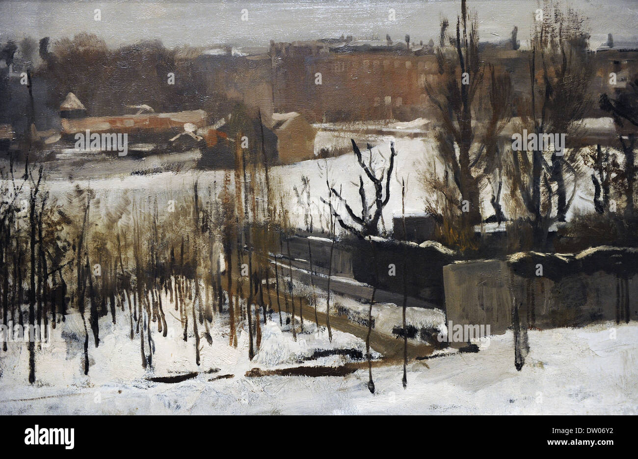 George Hendrik Breitner (1857-1923). Peintre hollandais. Vue de l'Oosterpark, Amsterdam, dans la neige, 1892. Banque D'Images