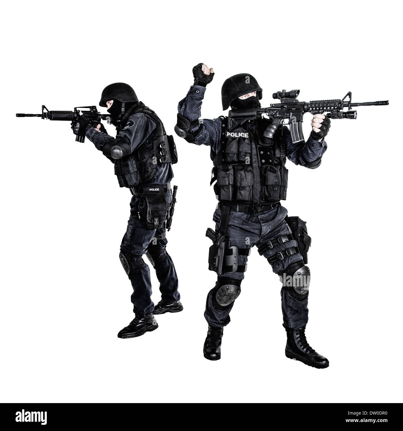 L'équipe SWAT en action Banque D'Images