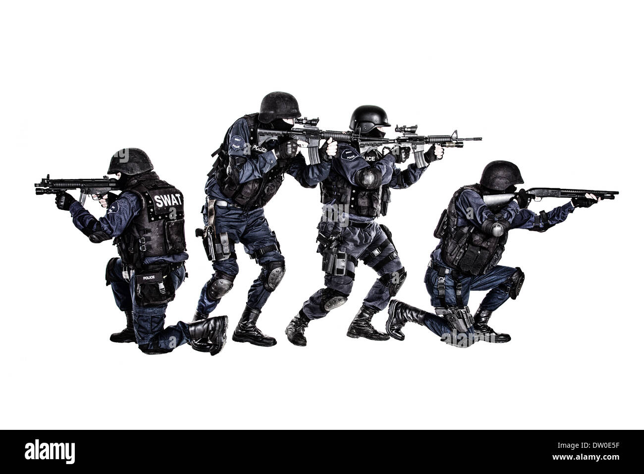 L'équipe SWAT en action Banque D'Images