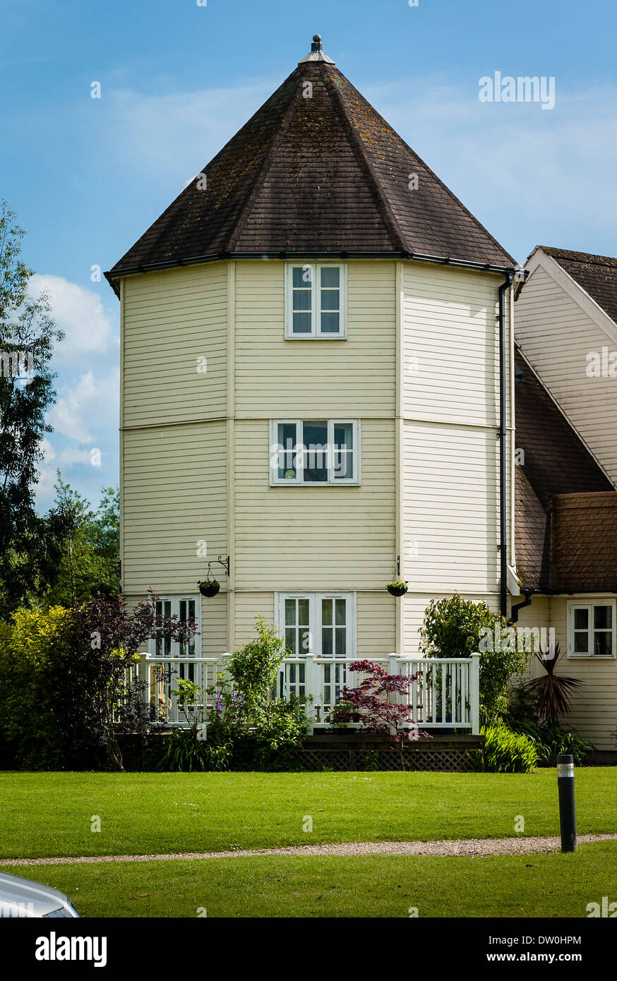 Habitation de style Nouvelle-Angleterre dans Cotswold Water Park Village de Gloucestershire UK Banque D'Images