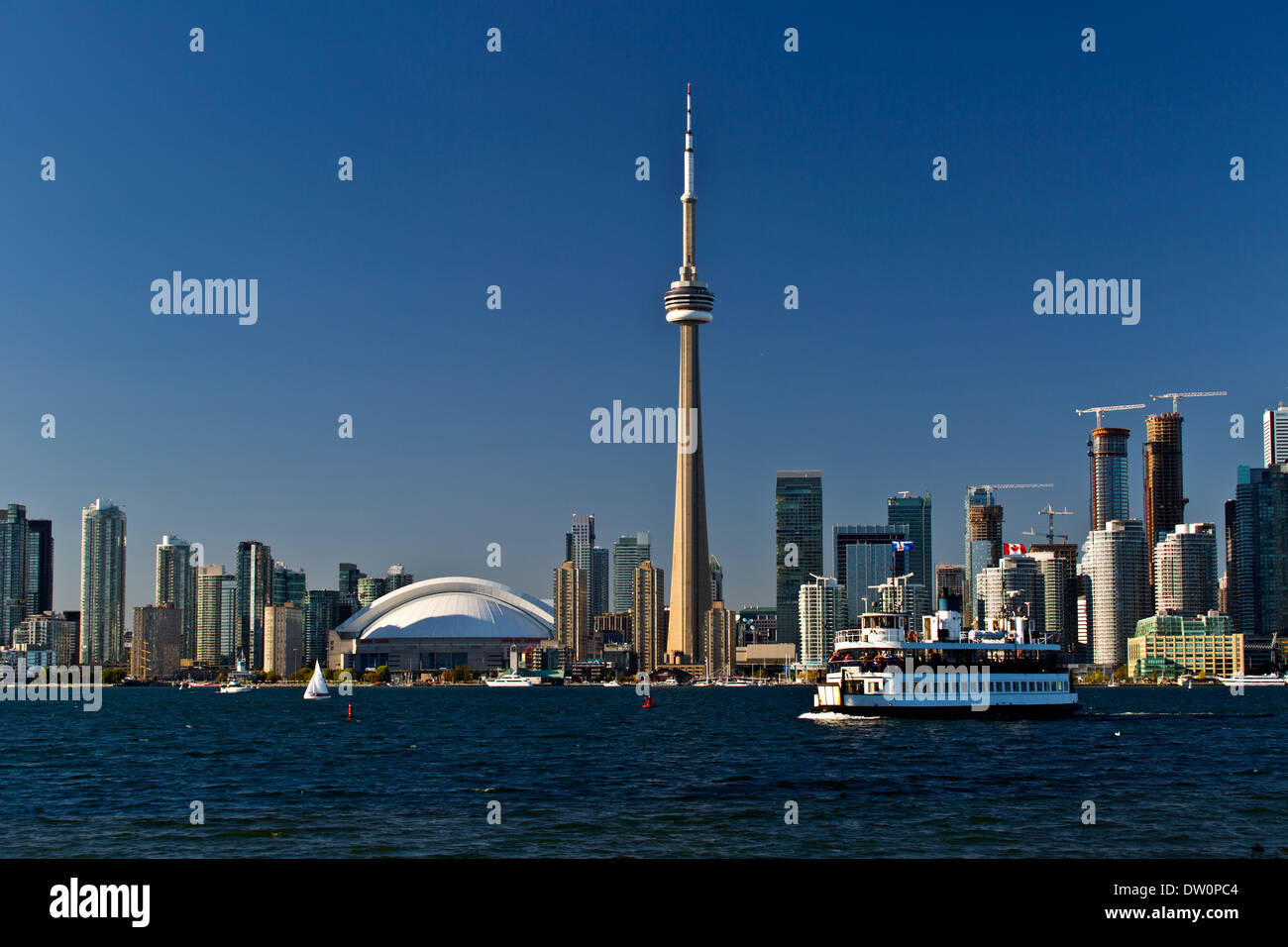 Toronto Ontario Canada vue sur l'horizon de l'île de Toronto Oct 2013 Banque D'Images