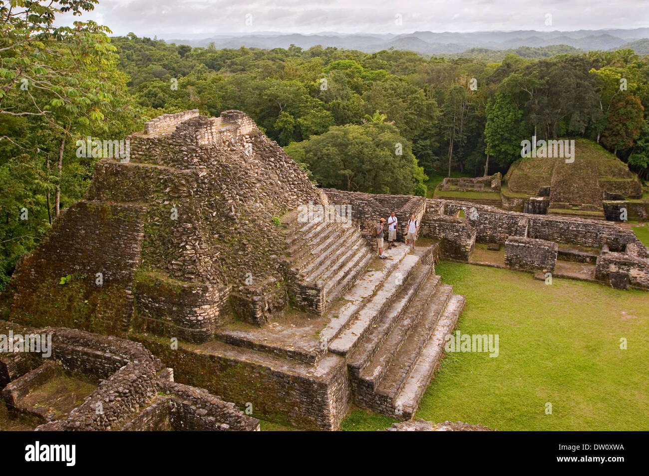 Les ruines mayas de Caracol, Belize Banque D'Images