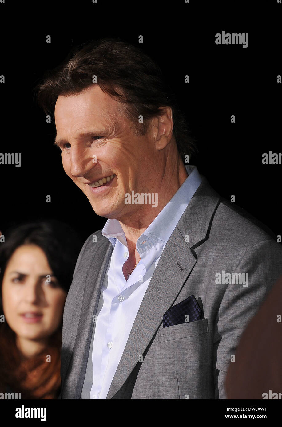 L'acteur irlandais Liam Neeson en février 2014. Photo Jeffrey Mayer Banque D'Images