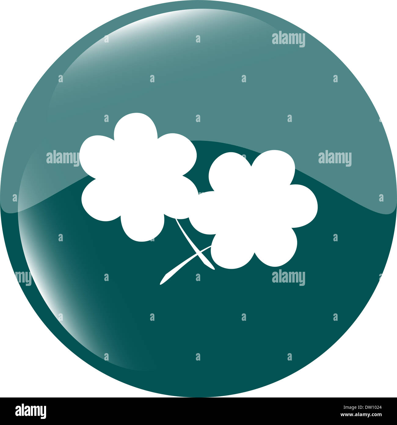 Web App fleur bouton icône brillant Banque D'Images