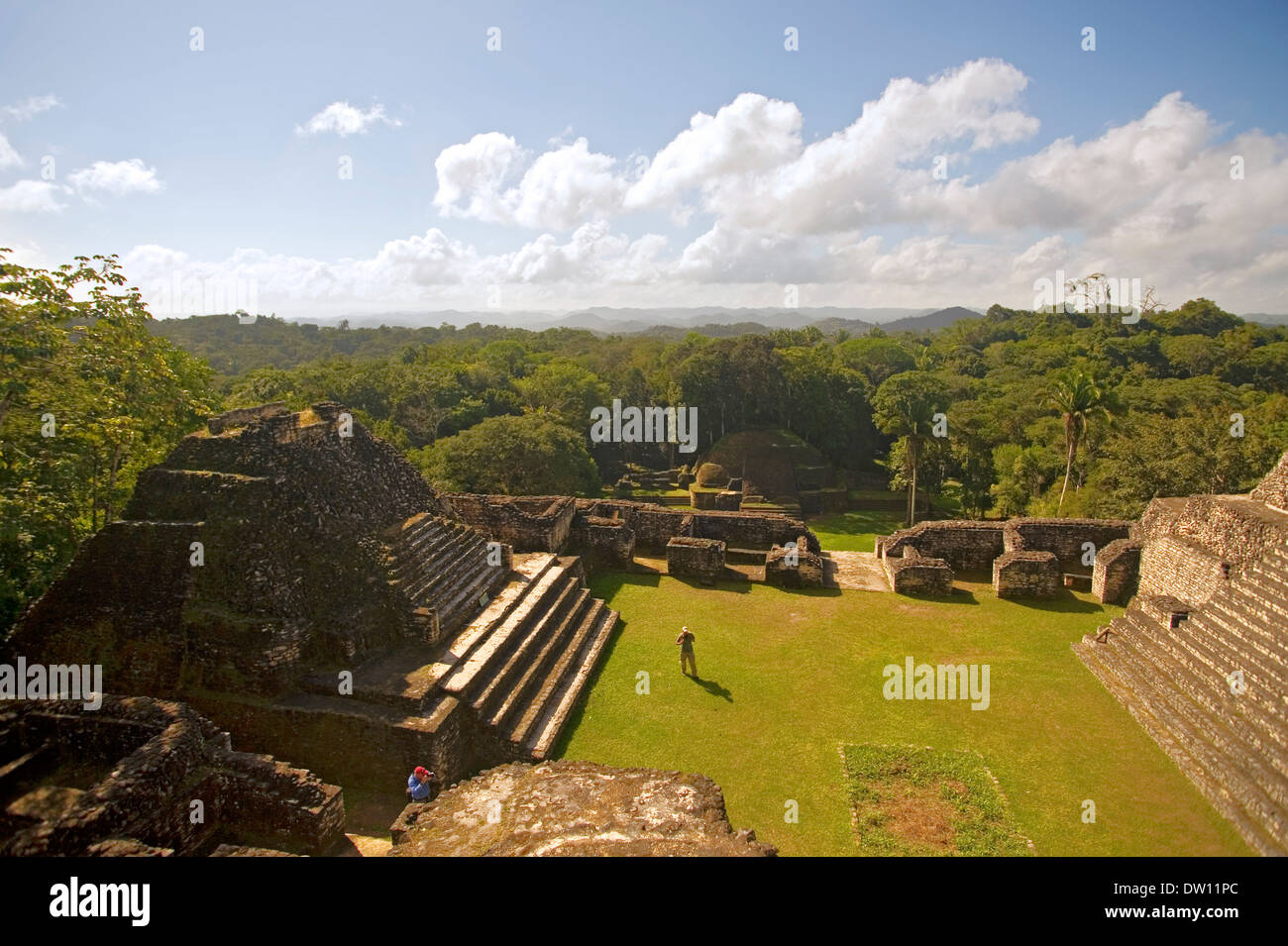 Les ruines mayas de Caracol, Belize Banque D'Images