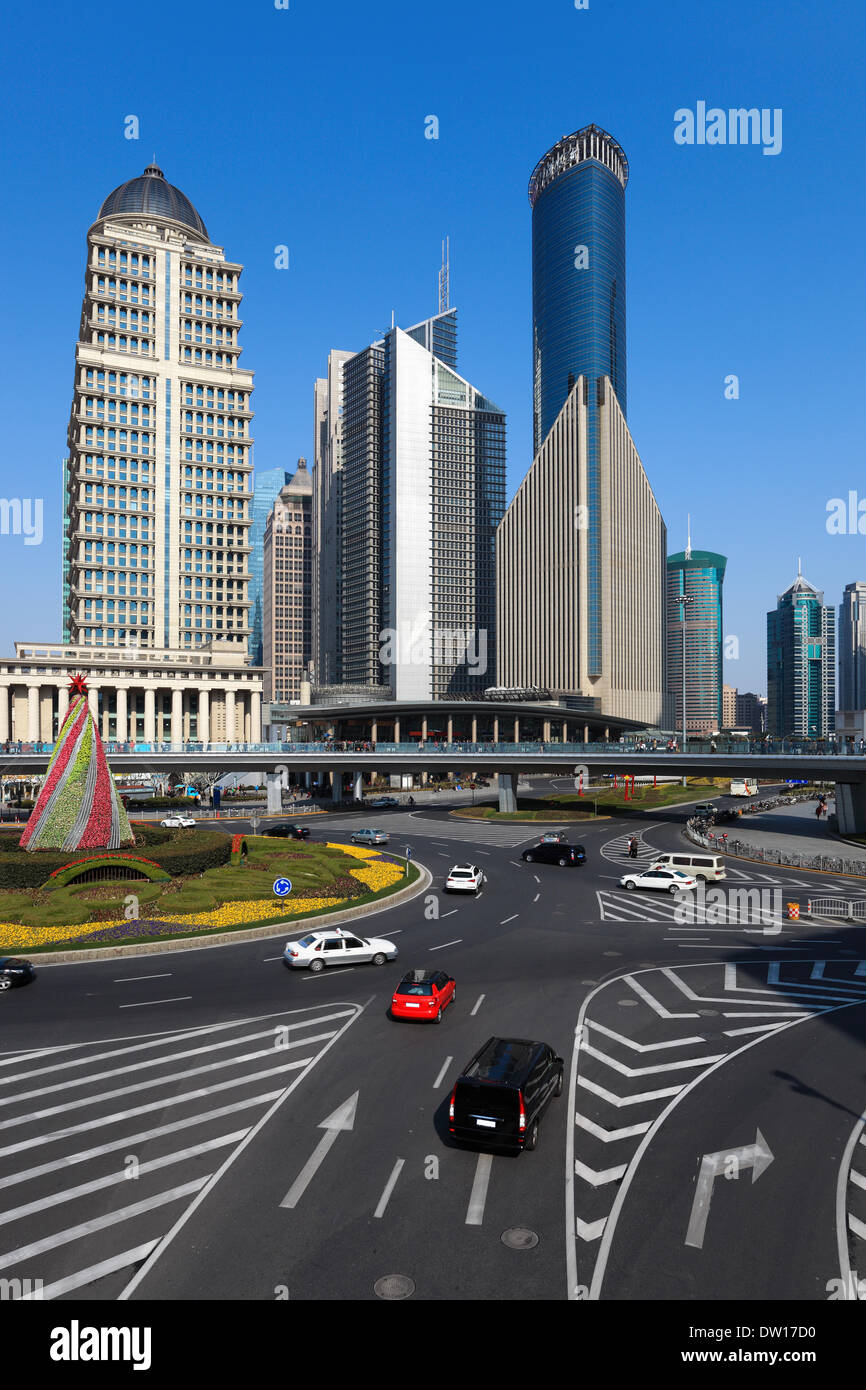 Vues sur les rues de Shanghai Banque D'Images