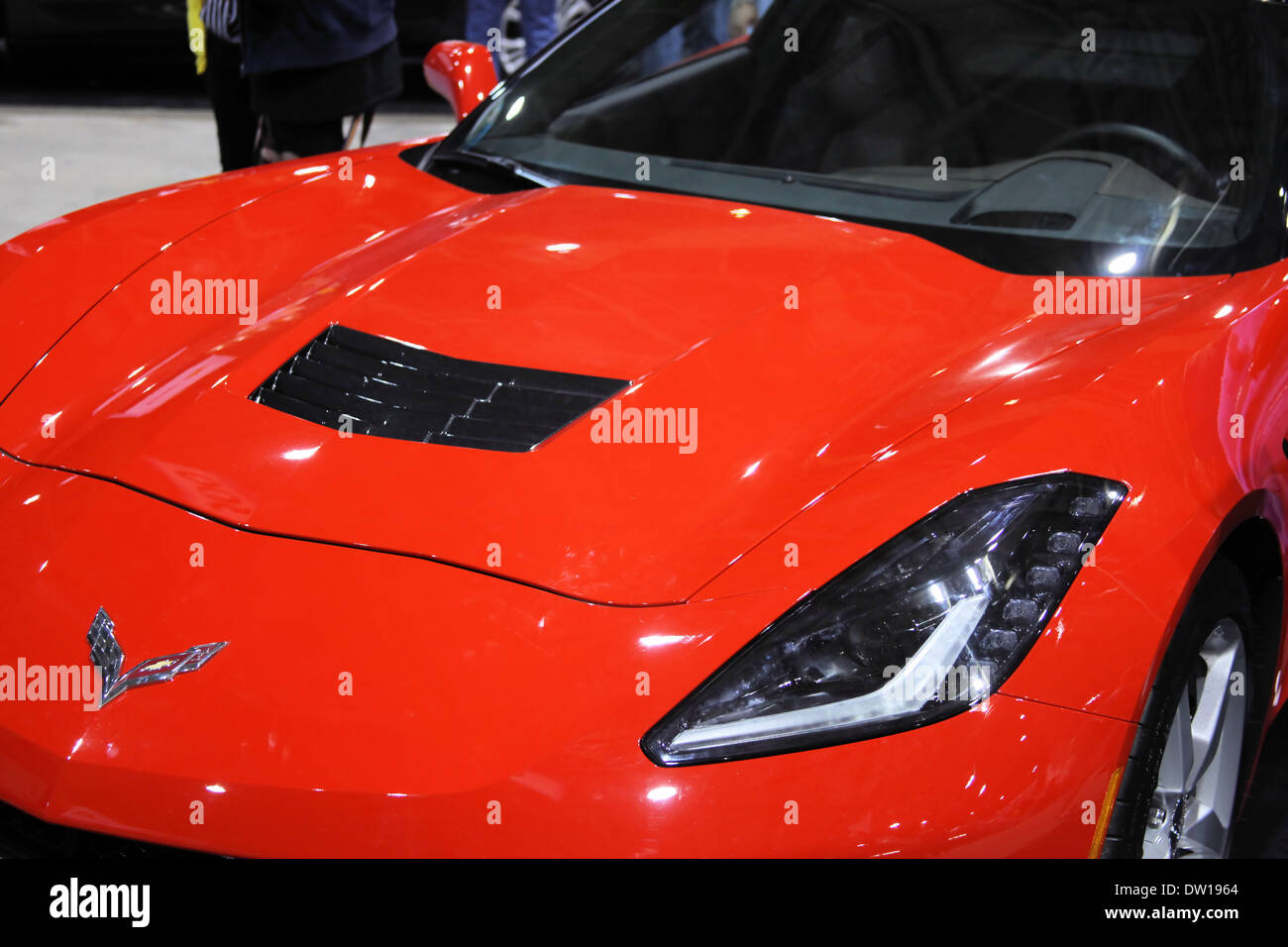 CORVETTE 2014 ROUGE Banque D'Images