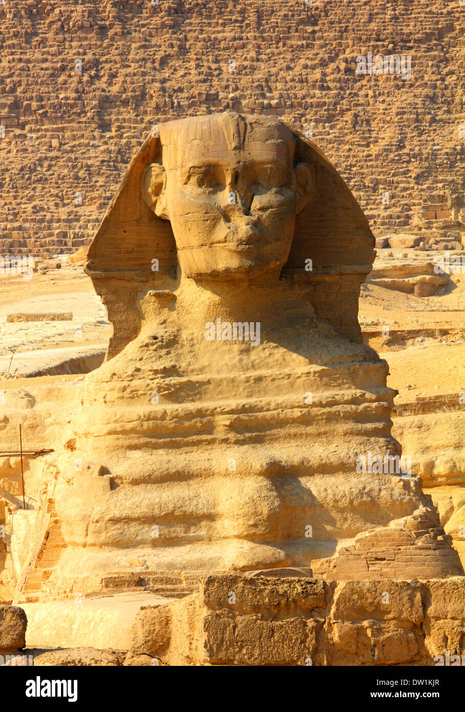 L'Égypte Sphinx et pyramide de Gizeh Banque D'Images