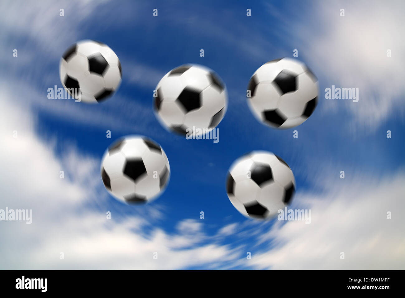 Les ballons de football football olympique Banque D'Images