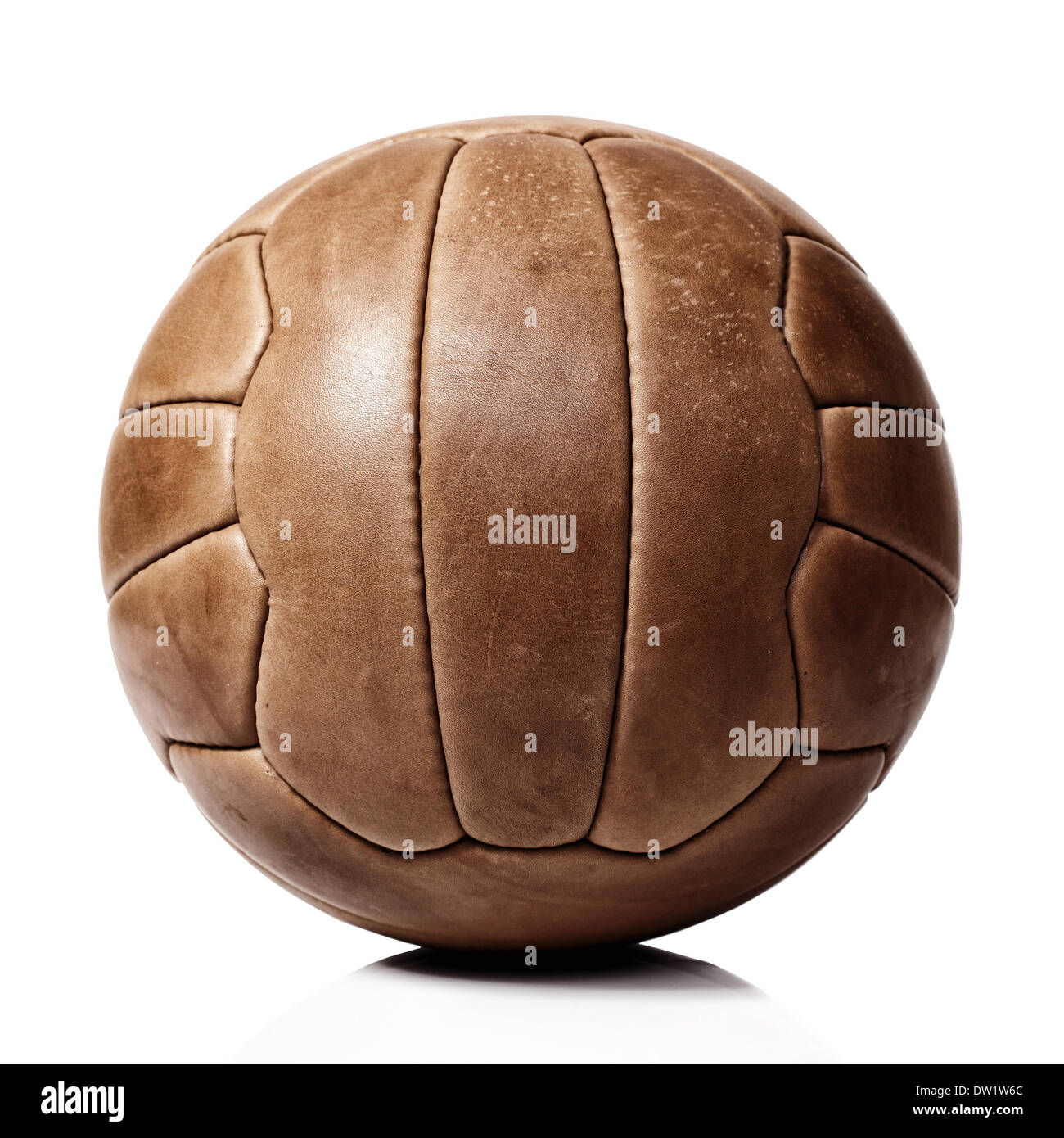 Ballon de football en cuir Banque D'Images