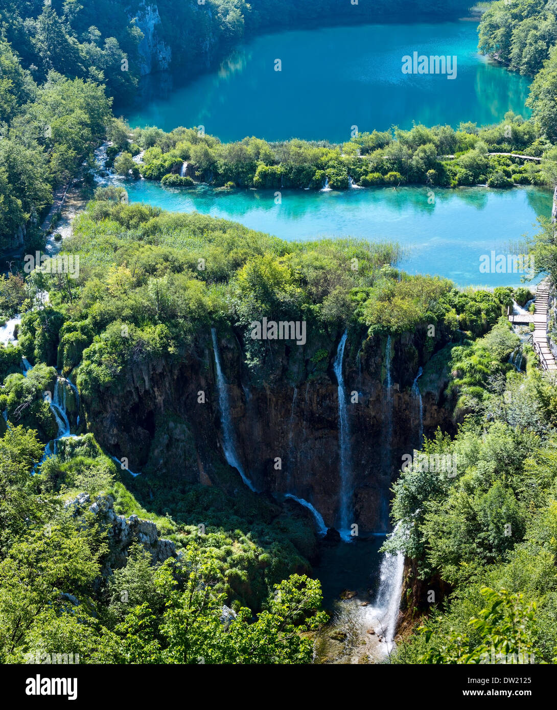 Le parc national des Lacs de Plitvice (Croatie) Banque D'Images