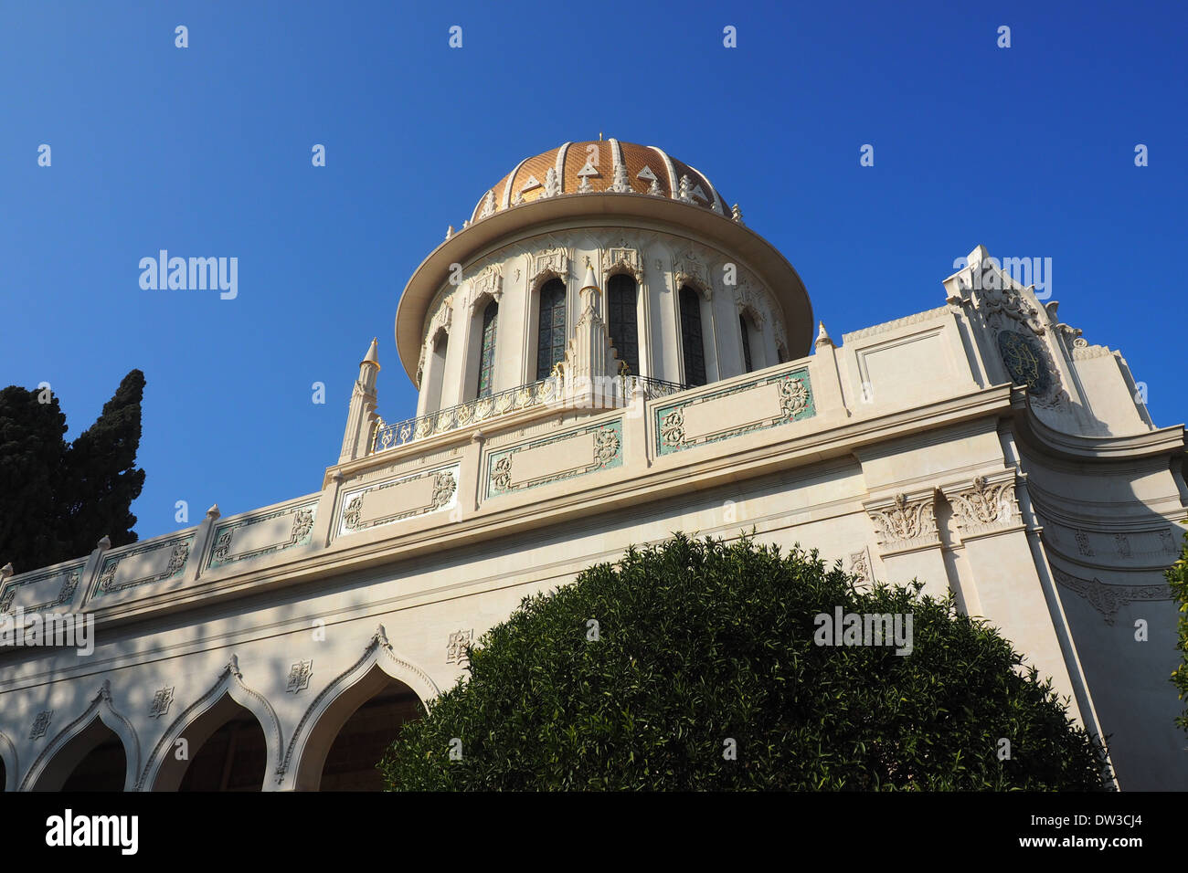 Les jardins de Bahai Haïfa Site du patrimoine mondial de l'UNESCO Banque D'Images