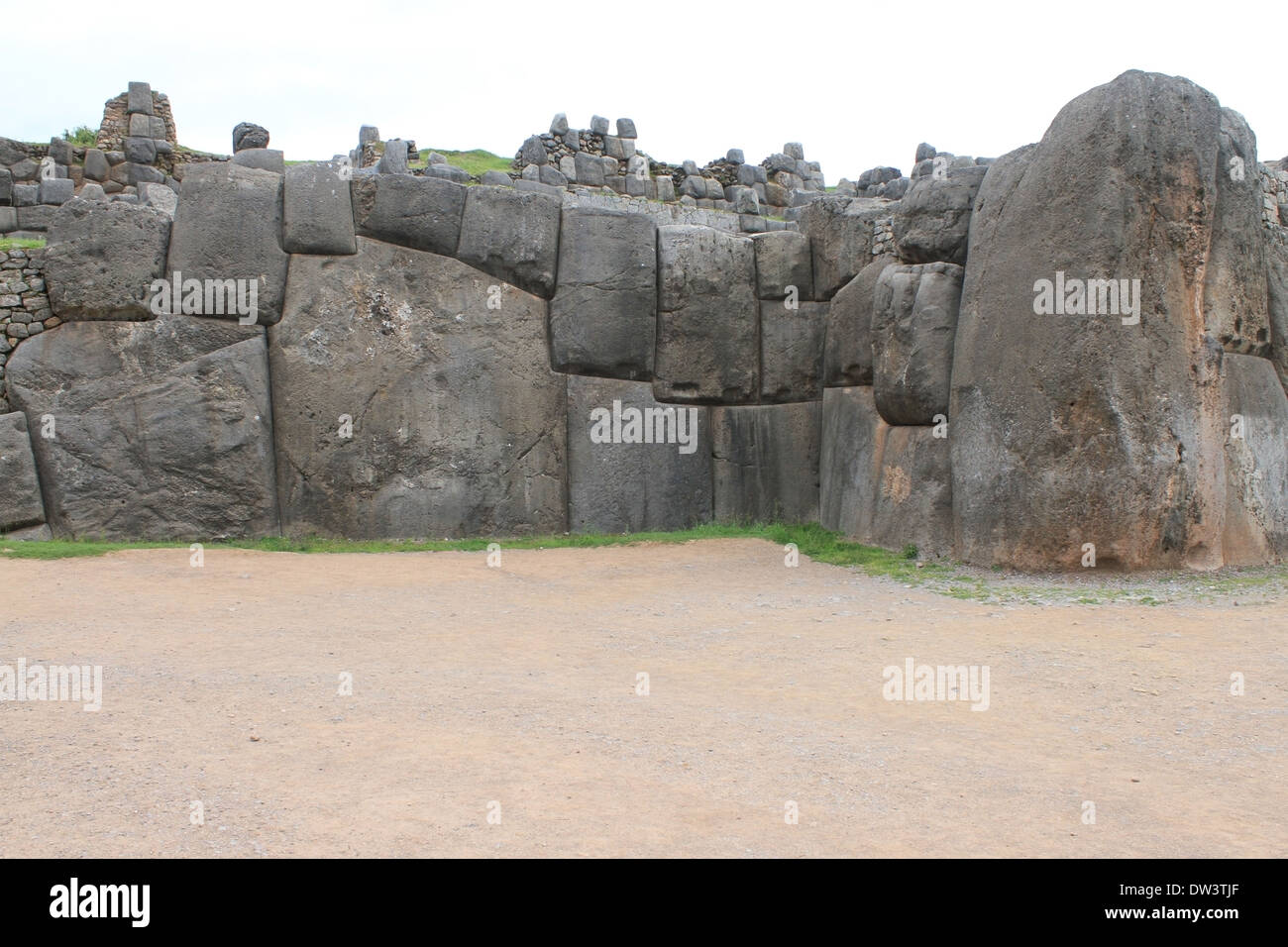 Machu Picchu ashlar cut stones mettre ensemble sans mortier Banque D'Images