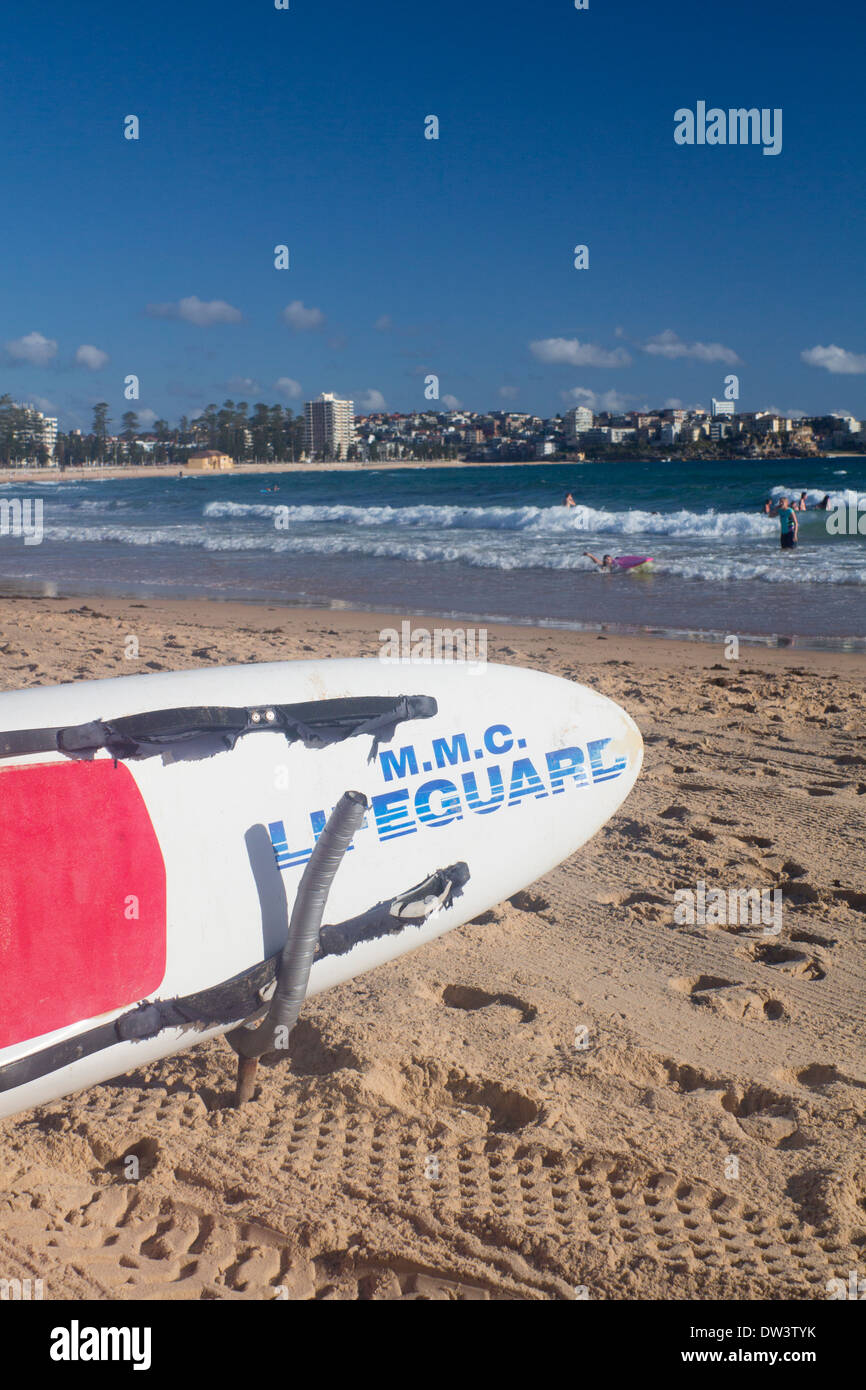 Manly Steyne Nord Plage surveillée en premier plan de surf plages du nord de la Nouvelle-Galles du Sud Sydney NSW Australie Banque D'Images