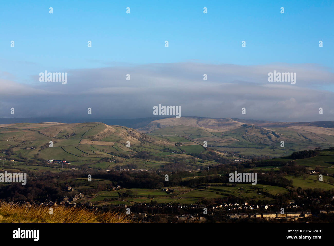 Katy Roy Churn Chinley Carrière Edge Kinder Scout et chef de bord Sud Taxal Angleterre Derbyshire Peak District Banque D'Images