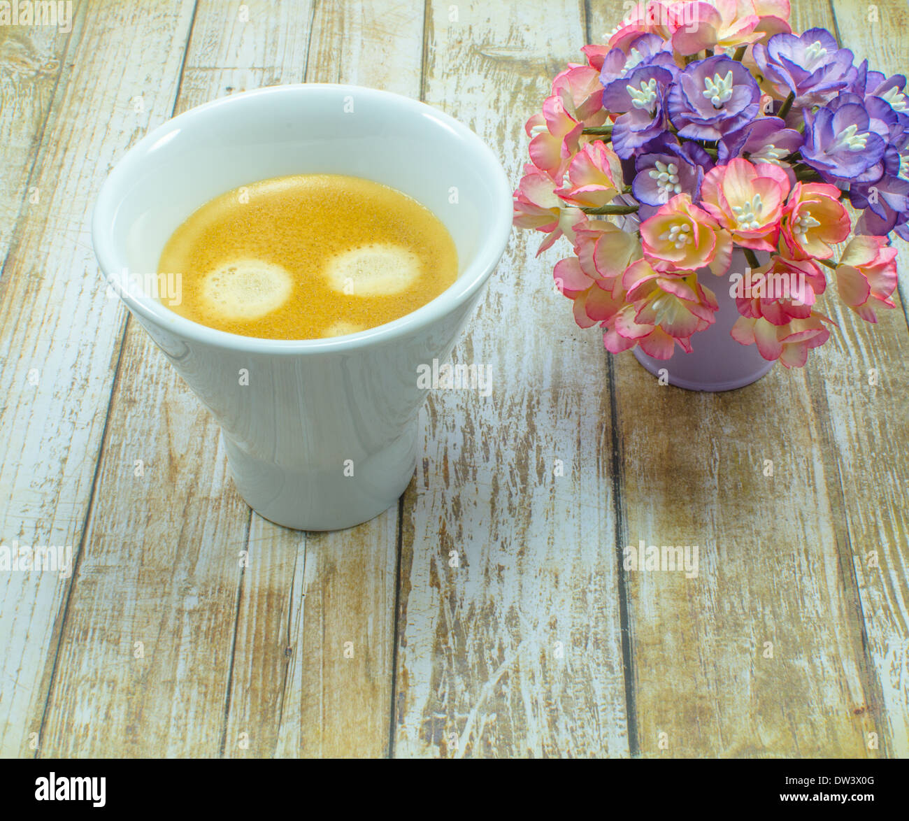 Fleur,café,table Banque D'Images